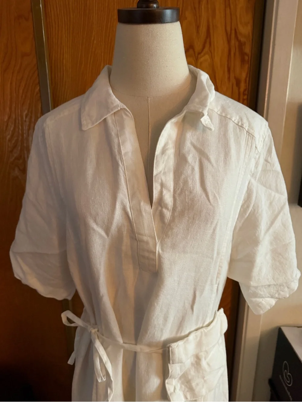 Mate the Label Linen Belt Maxi Dress in Salt - Picture 6 of 8